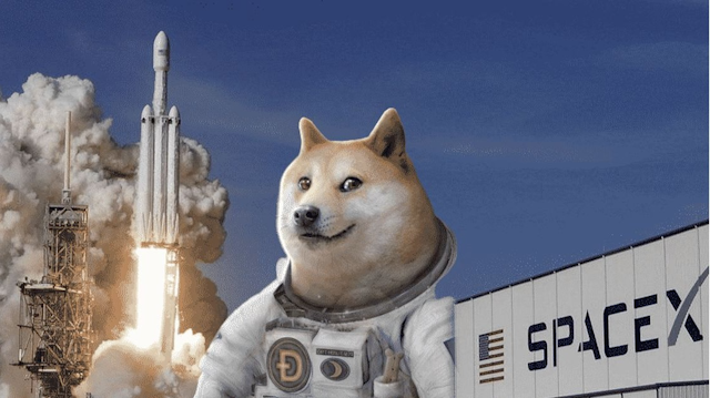 Dogecoin SpaceXning Oyga missiyasini moliyalashtiradi
