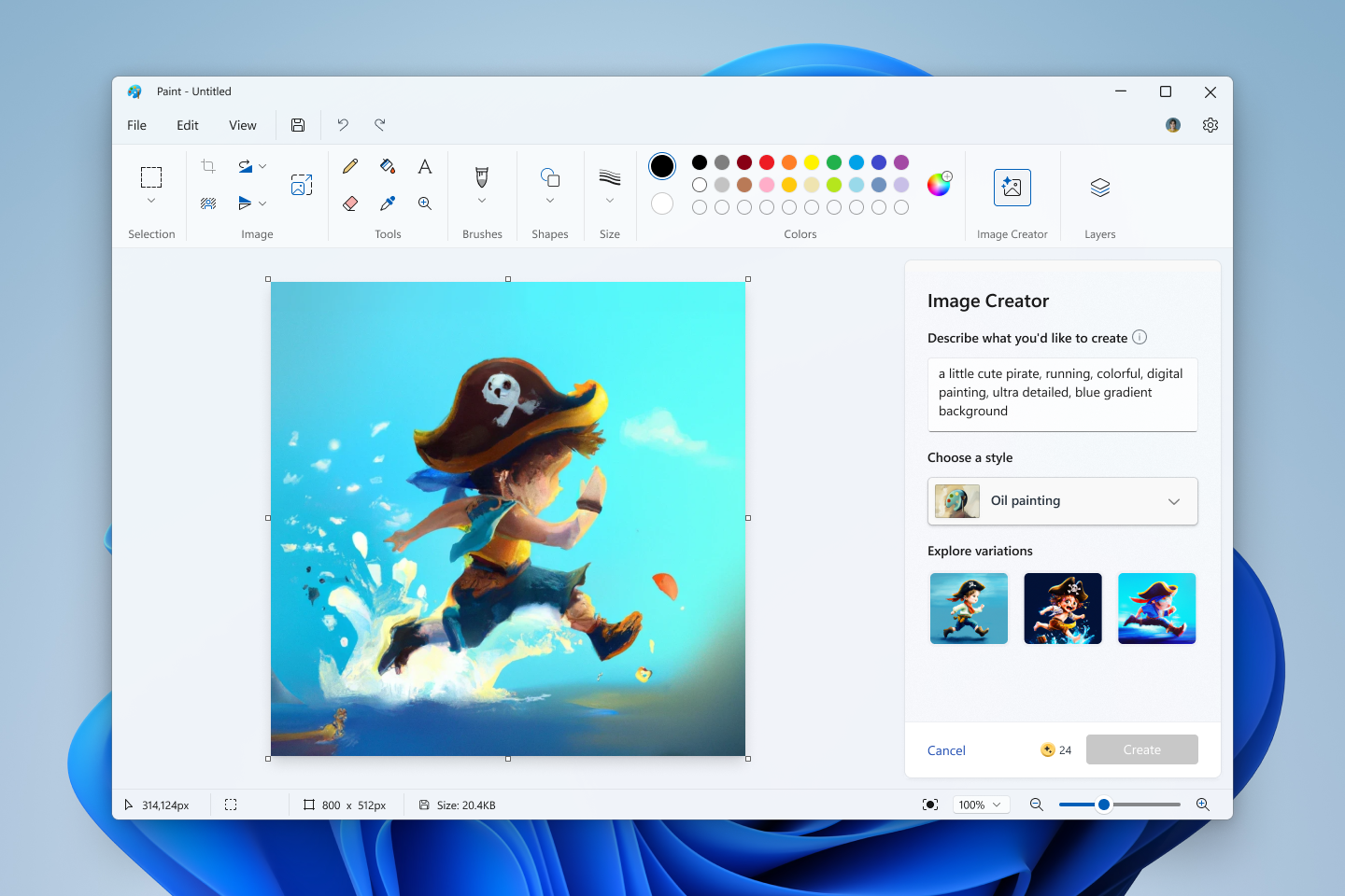 Microsoft Windows 11 da Paint asosidagi dasturni ishga tushirish bilan sun’iy intellekt funksiyalarining rivojlanishini tezlashtiradi
